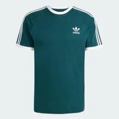 アディダスオリジナルス　リンガーTシャツ トレフォイル スリーストライプ　L 緑のサムネイル
