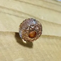 PANDORA Rose Gold Iridescent Murano Glass Charm