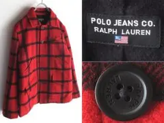 ビンテージ ポロジーンズ ラルフローレン チェックウール ハンティングジャケット