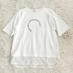 トップス Tシャツ カットソー アルファキュービック　シアー切替ロゴTシャツMのサムネイル