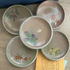 清水焼　万葉窯　向付5客 明 古染付図替葉形向付 五客揃 | LYAN ARTS' Collection online