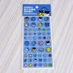 たまごっち　ドロップブロックシール　タイルみたいなシール　タイルシール　ブルー