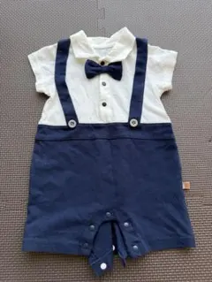 フォーマル風　ロンパース　蝶ネクタイ　半袖　半ズボン　66㎝