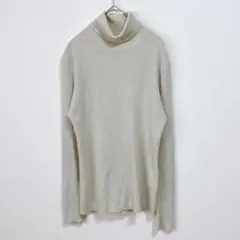 訳あり　ユニクロ　ニット　セーター　オフホワイト　XL ラメ　大きめ　長袖
