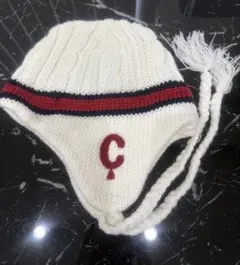COMME CA ISM ホワイトニット帽 Mサイズ（50〜53㎝）