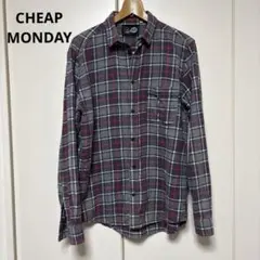 CHEAP MONDAY チェック柄　長袖シャツ S 古着