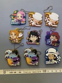 ONE PIECE ラバーマスコットキーホルダー9個セット(かぶり有り)