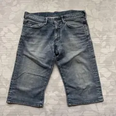 ひ*ん様 美品 PLUS ONE. ストレッチ デニム ハーフパンツ M ジーンのサムネイル