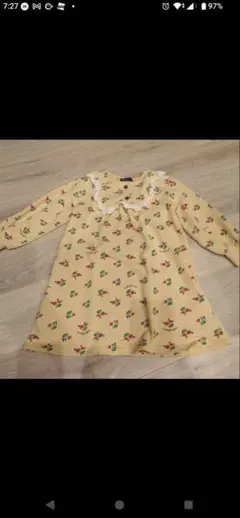 Moujonjon 花柄長袖ワンピース　110cm