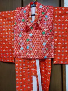 桃の節句　七五三　2歳　3歳　着物　被布コートセット　花柄　女の子