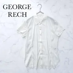 【ジョルジュレッシュ】シャツ 半袖 ブラウス ホワイト ストレッチ 白 上品のサムネイル