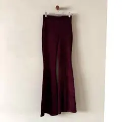 Bershka バーガンディ フレアパンツ Sのサムネイル