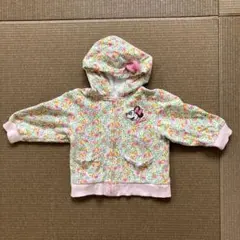 ミニー 花柄 フード付きジャケット