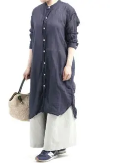 ★Tammy様専用★ARMEN❁ユーティリティバンドカラーロングシャツ❁コットンのサムネイル