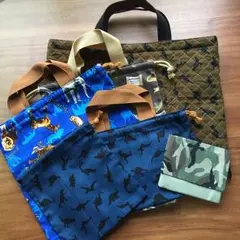 恐竜 ☆ レッスンバッグ など5点 ＊ ハンドメイド