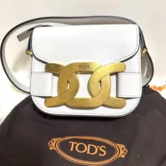 【極美品】トッズ　 ケイト レザー クロスボディ ショルダーバッグ ホワイト