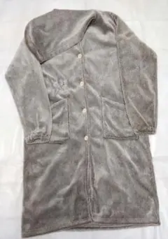 NITORI 着る毛布 グレー ボタン付き
