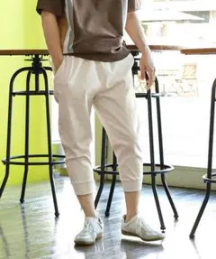 紙タグあり　ジップファイブ　ツイルクロップド イージーリブ ジョガーパンツのサムネイル
