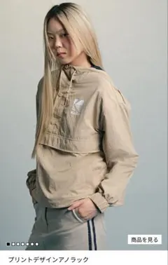 H&M kodakデザイン　ナイロンフードジャケット