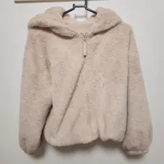 lovetoxic フリースフードジャケット ベージュ　150