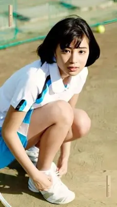 ☆彡すずちゃん　靴ひもテニス　A1光沢フォト・ポスター