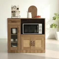 大川家具 LOWYA 食器棚 キッチンカウンター 国産 101cm 完成品 - メルカリ