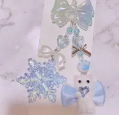 ビーズキーホルダー　猫　ネコ　ブルー　推しカラー　y2k 韓国　コレクトブック