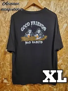 FRESH VIBES ドクロ ビール USA スカル 古着 Tシャツ 半袖