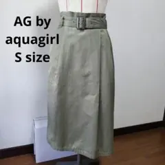 エージーバイアクアガール カーキ タイトスカート ベルト付き
