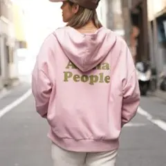 リ*】様 ムラスポ Aloha People ピンク フード付きスウェット Mのサムネイル