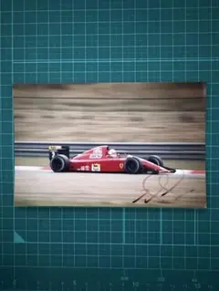 ゲルハルトベルガー Benetton F1 直筆サイン入りポートレートカード