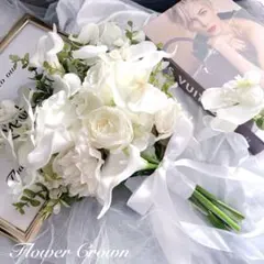 ウエディングブーケ アーティフィシャルフラワー クラッチブーケ