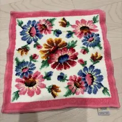 花柄刺繍タオルハンカチ　フェイラー