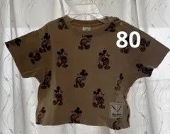 ミッキーマウス プリント Tシャツ サイズ80