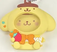 サンリオキャラクターズフォトバッチ付きマスコット　ポムポムプリン