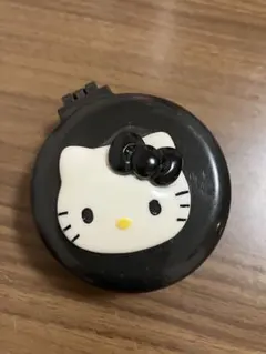 キティ　コンパクトブラシ　黒　ミラー