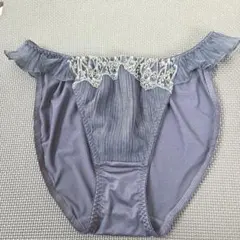 【新品・未使用】フリル　レース　刺繍　ネイビー　ホワイト　ショーツ　4L