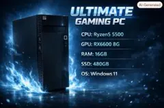モンハン・バイオ最高設定対応 爆速ゲーミングPC Ryzen RX6800-16