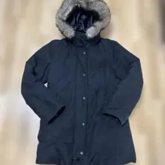 UNIQLO ファー付きダウンジャケット　M ブラックのサムネイル