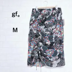 【新品タグ付】gf. ロングスカート M 総柄　花柄 和柄 上品 華やかシアーのサムネイル