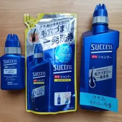 サクセス薬用 シャンプーエクストラクール 320ml 詰め替え用+携帯用80mlのサムネイル