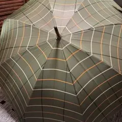 Burberry 長傘 雨傘 グリーン チェック柄