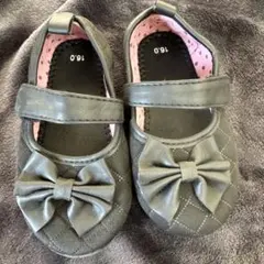 【16センチ】キッズフォーマルシューズ黒　バレエシューズ