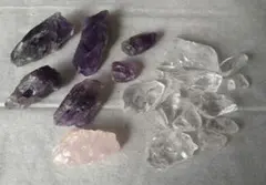 자수정 로즈 쿼츠 크리스탈 무가공 천연 광석 천연석 수정