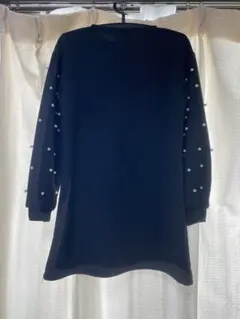 女児　ワンピース　春秋　10歳　袖にパール