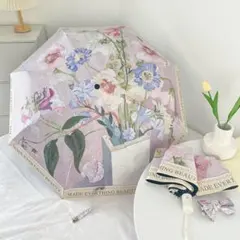 折り畳み 傘 晴雨兼用 遮光100％ 花柄 エレガント 女性用 フラワー