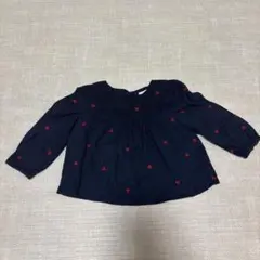 baby GAP ネイビー ハート刺繍 Tシャツ 12-18ヶ月　女の子　普段着