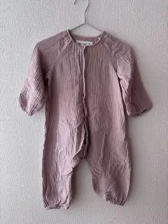 春夏に最適zara baby ピンク コットンロンパース 12-18ヶ月