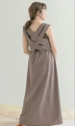 Urban Research バッククロスリネンワンピース