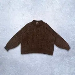 茶色 ニット